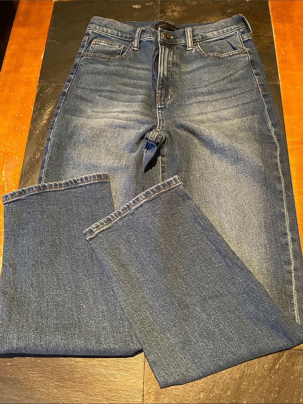 Kendall & Kylie Dark Blue High-Rise Skater Jeans
